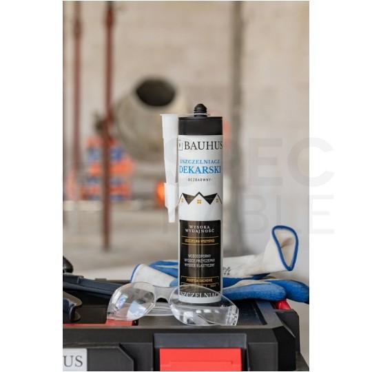 Uszczelniacz dekarski bezbarwny wodoodporny 280ml BAUHUS do uszczelniania dachów i rynien