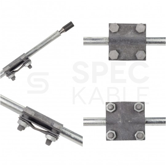 Uziom składany bezgwintowy ocynkowany ogniowo Kompletny 6m (4x1,5m)