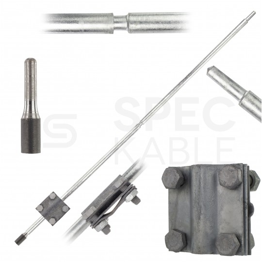 Uziom składany bezgwintowy ocynkowany ogniowo Kompletny 6m (4x1,5m)