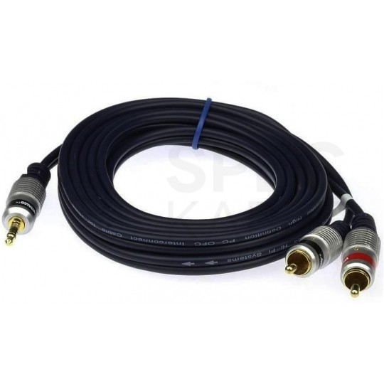 VITALCO JKD10 Kabel Audio AUX mini Jack 3,5mm Stereo (wtyk) / 2x RCA Cinch (wtyk) 3m
