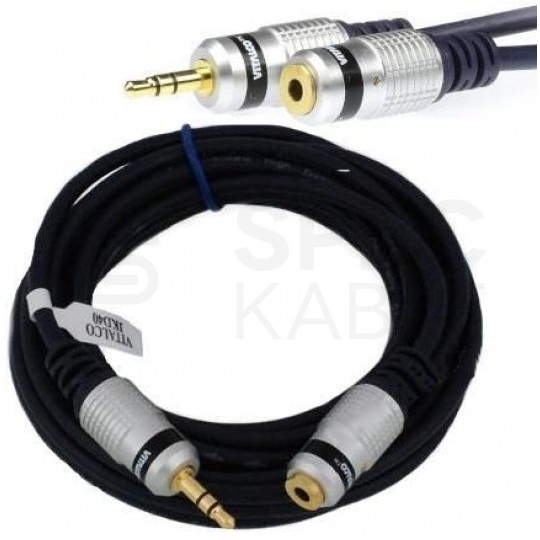 VITALCO JKD40 Przedłużacz Audio AUX mini Jack 3,5mm Stereo (wtyk / gniazdo) 5m