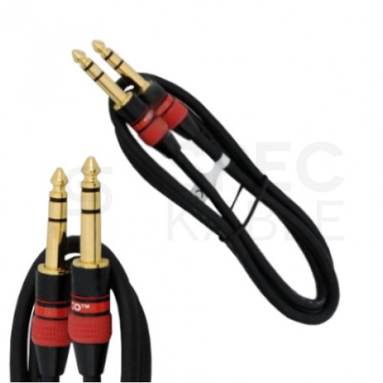 VITALCO MK63 Kabel Audio AUX Jack 6,3mm Stereo (wtyk / wtyk) 1m