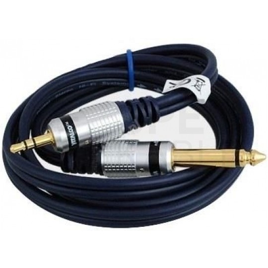 VITALCO MK67 Kabel Audio mini Jack 3,5mm Stereo (wtyk) / Jack 6,3mm Mono (wtyk) 3m