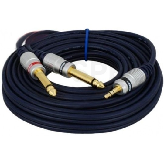 VITALCO MK71 Kabel Audio mini Jack 3,5mm Stereo (wtyk) / 2x Jack 6,3mm Mono (wtyk) 1,5m