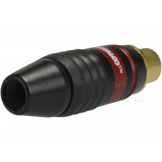 VITALCO RG14 Gniazdo RCA Cinch na kabel do 5,6mm pozłacane czarno-czerwone