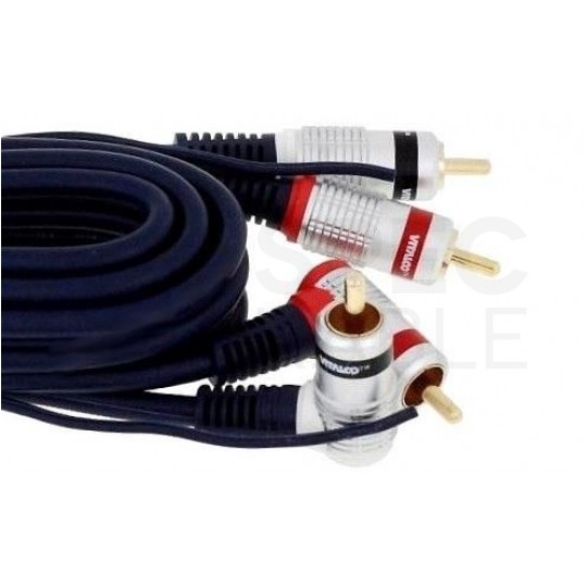 VITALCO RKD260 Kabel Coaxial Audio 2x RCA Cinch (wtyk kątowy) / 2x RCA Cinch (wtyk) 1,5m