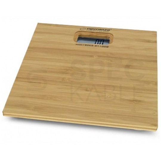 Waga łazienkowa elektroniczna do 180 kg z wyświetlaczem LCD Bamboo Esperanza