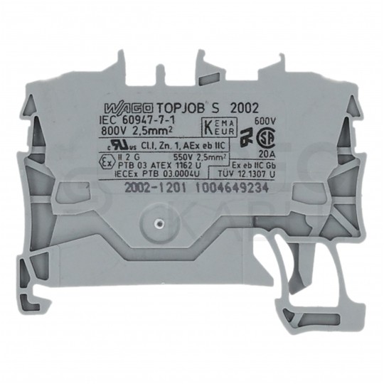 WAGO 2002-1201 Złączka szynowa 1-torowa ZUG 2,5mm2 24A szara TOPJOBS