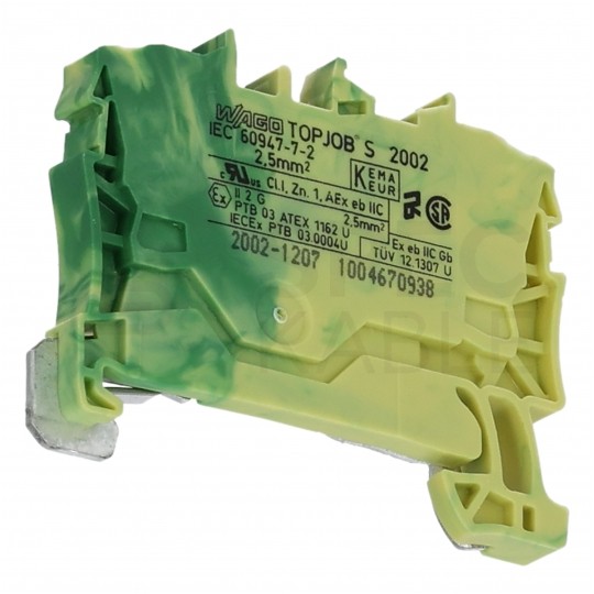 WAGO 2002-1207 Złączka szynowa 1-torowa ZUG 2,5mm2 24A żółto-zielona TOPJOBS