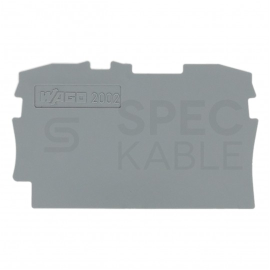 WAGO 2002-1291 Ścianka końcowa / wewnętrzna szara do złączek WAGO TOP JOBS 2,5mm2