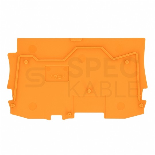 WAGO 2002-1292 Ścianka końcowa / wewnętrzna szara do złączek pomarańczowa WAGO TOP JOBS 2,5mm2