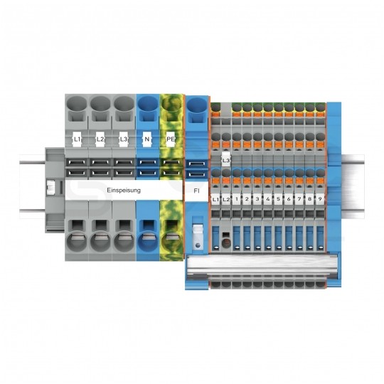 WAGO 2002-2201 Złączka szynowa 2-piętrowa ZUG 2,5mm2 24A szara TOPJOBS