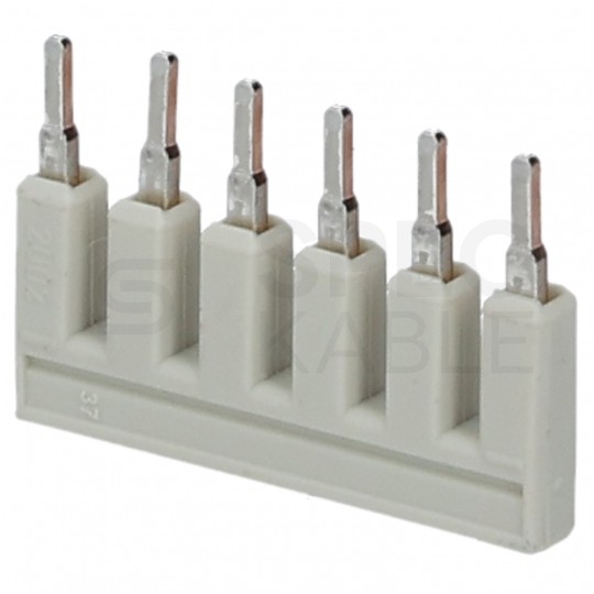 WAGO 2002-400 Mostek grzebieniowy 6-torowy jasnoszary TOPJOBS