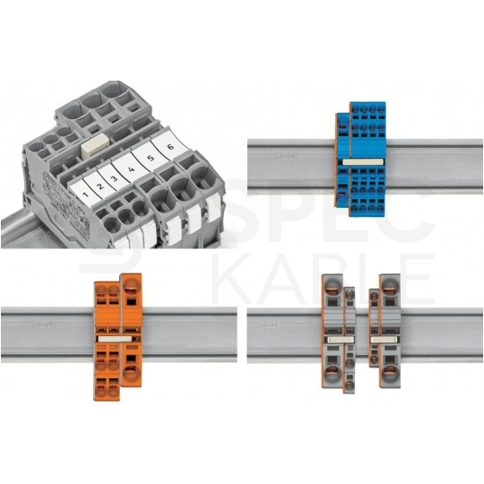 WAGO 2002-405 Mostek grzebieniowy 5-torowy jasnoszary TOPJOBS