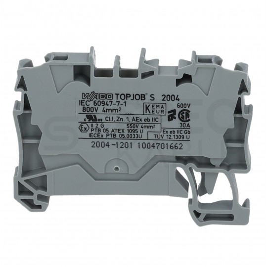 WAGO 2004-1201 Złączka szynowa 1-torowa ZUG 4mm2 32A szara TOPJOBS