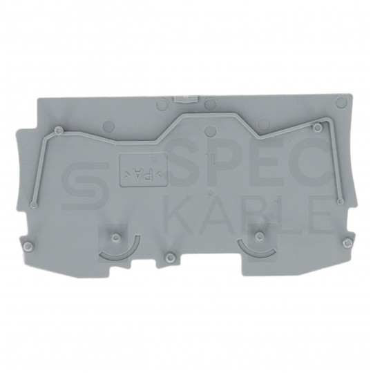 WAGO 2006-1291 Ścianka końcowa / wewnętrzna szara do złączek WAGO TOP JOBS 6mm2