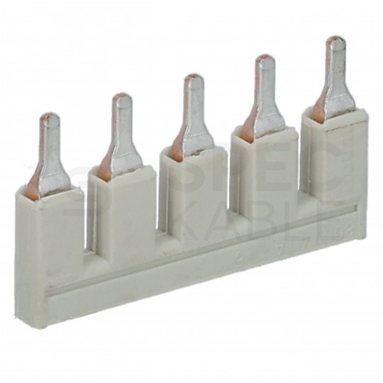 WAGO 2006-405 Mostek grzebieniowy, zwieracz do złączek ZUG 6mm2 WAGO TOPJOBS 5-torowy 41A jasnoszary