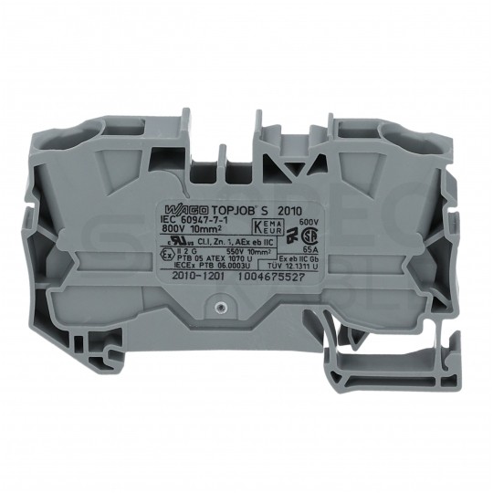 WAGO 2010-1201 Złączka szynowa 1-torowa ZUG 10mm2 57A szara TOPJOBS