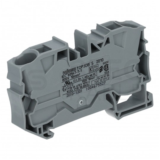 WAGO 2010-1201 Złączka szynowa 1-torowa ZUG 10mm2 57A szara TOPJOBS