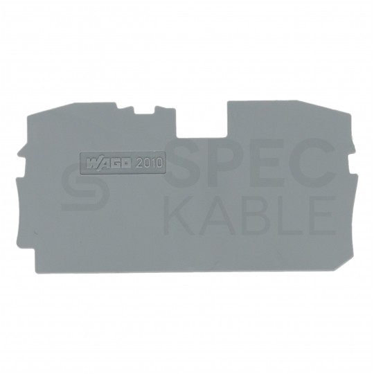 WAGO 2010-1291 Ścianka końcowa / wewnętrzna szara do złączek WAGO TOP JOBS 10mm2