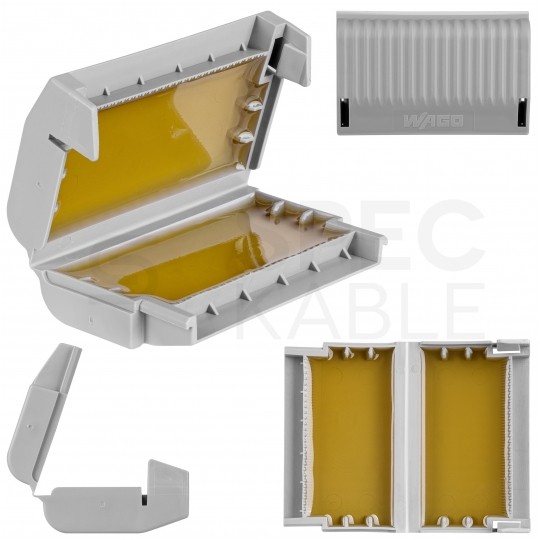 WAGO 207-1433 Mufa kablowa żelowa GELBOX IPX8 na 3 złączki 0,5-6mm2 WAGO 221