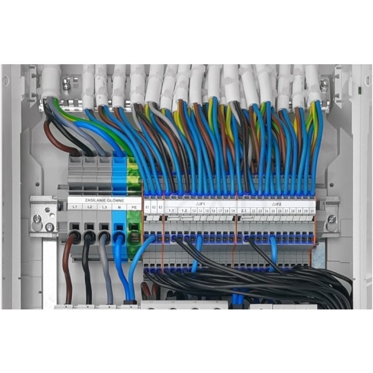 WAGO 280-101 Złączka szynowa 2,5mm2 szara boczny opis