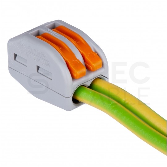 WAGO CLASSIC 222-412 Szybkozłączka 2x 0,08-4,0mm2 uniwersalna (na drut / na linkę) 400V/32A ORYGINALNA 50szt.