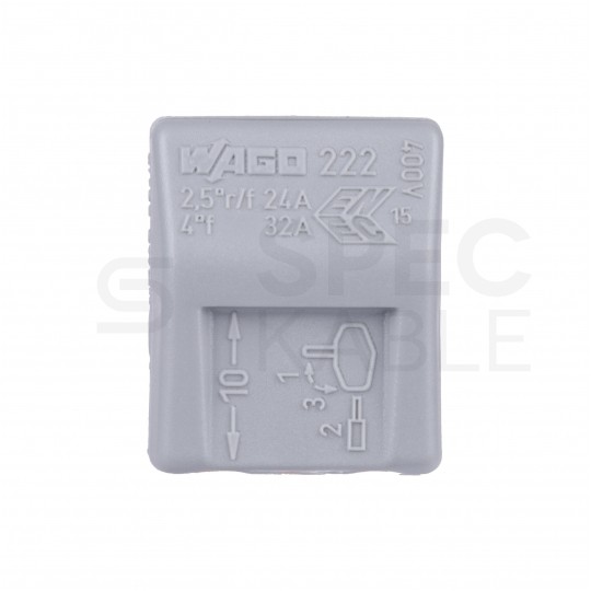 WAGO CLASSIC 222-413 Szybkozłączka 3x 0,08-4,0mm2 uniwersalna (na drut / na linkę) 400V/32A ORYGINALNA woreczek 10szt.