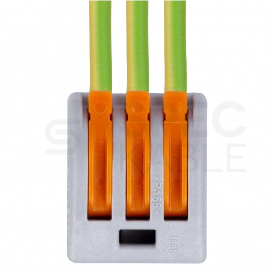 WAGO CLASSIC 222-413 Szybkozłączka 3x 0,08-4,0mm2 uniwersalna (na drut / na linkę) 400V/32A ORYGINALNA woreczek 10szt.