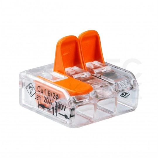 WAGO COMPACT 221-413 Szybkozłączka 3x 0,2-4,0mm2 uniwersalna (na drut / na linkę) 450V/32A ORYGINALNA woreczek 10szt.