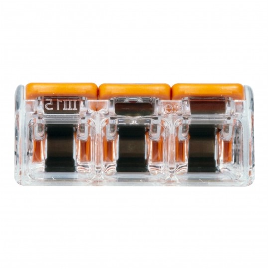WAGO COMPACT 221-613 Szybkozłączka 3x 0,5-6,0mm2 uniwersalna (na drut / na linkę) 450V/41A ORYGINALNA 30szt.