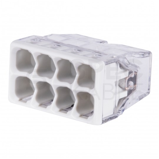 WAGO COMPACT 2273-208 Szybkozłączka 8x 0,5-2,5mm2 na drut 450V/24A ORYGINALNA 50szt.