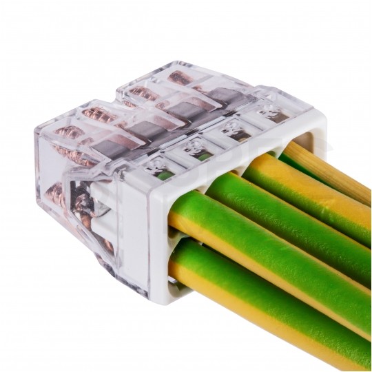 WAGO COMPACT 2273-208 Szybkozłączka 8x 0,5-2,5mm2 na drut 450V/24A ORYGINALNA woreczek 10szt.