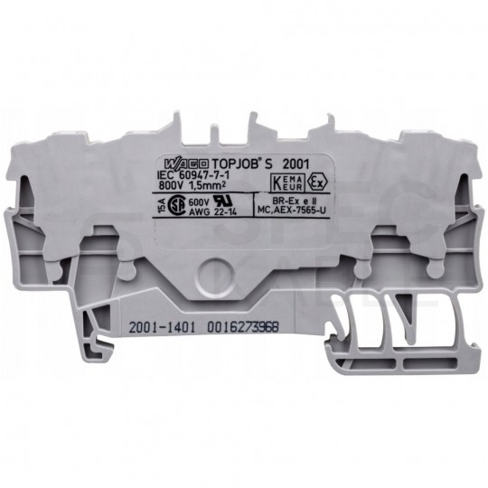 WAGO TOPJOBS 2001-1401 Złączka przelotowa 4-przewod 1,5mm2 szara