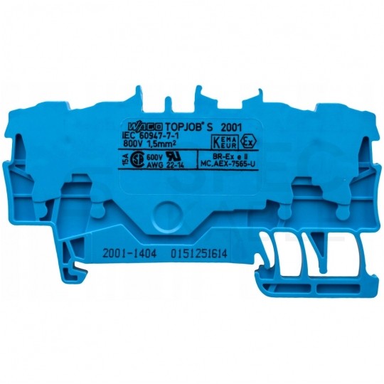 WAGO TOPJOBS 2001-1404 Złączka przelotowa 4-przewod 1,5mm2 niebieska