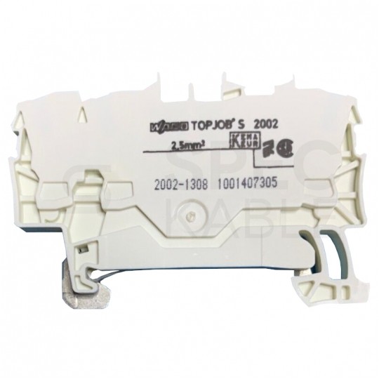 WAGO TOPJOBS 2002-1308 Złączka szynowa 3-przewodowa 2,5mm2 na szynę TH35 biała