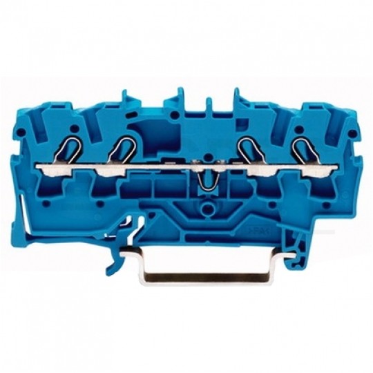 WAGO TOPJOBS 2002-1404 Złączka szynowa 4-przewodowa 2,5mm2 na szynę TH35 niebieska