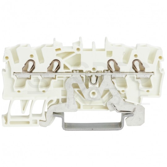 WAGO TOPJOBS 2002-1408 Złączka szynowa 4-przewodowa 2,5mm2 na szynę TH35 biała
