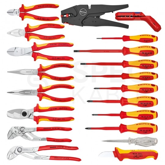 Walizka narzędziowa "Vision24" w pełni wyposażona (narzędzia VDE 1kV dla elektryka) KNIPEX 00 21 20