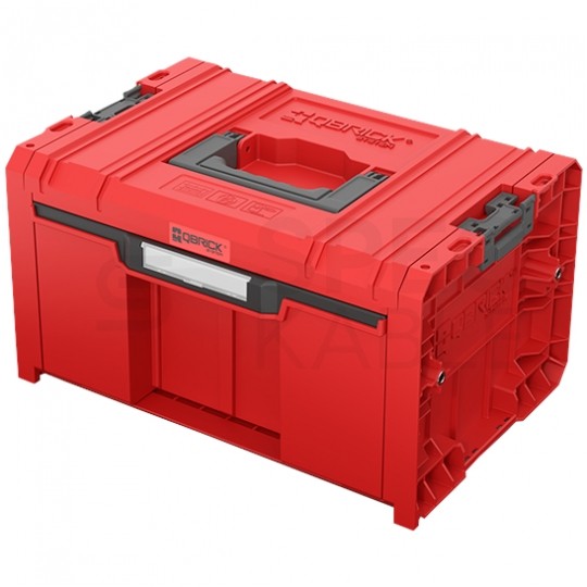 Walizka szafka na narzędzia i akcesoria z 2x przegrodami szufladami 450x310x244 12L czerwona QBRICK SYSTEM PRO RED Ultra HD Drawer 1 Toolbox 2.0 Basic