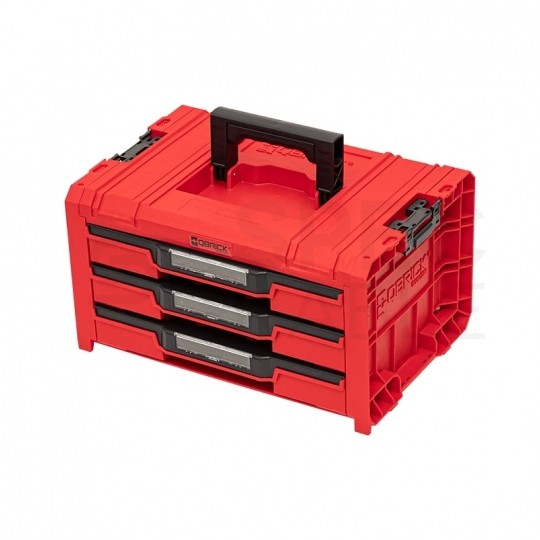 Walizka szafka na narzędzia i akcesoria z 3x przegrodami szufladami 450x310x244 3x4,5l czerwona QBRICK SYSTEM PRO Drawer RED Ultra HD 3 Toolbox Expert