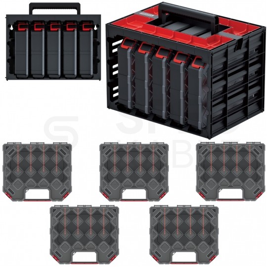 Walizka szafka na narzędzia i akcesoria z 5x przegrodami 390x284x60mm Kistenberg TAGERCASE 30