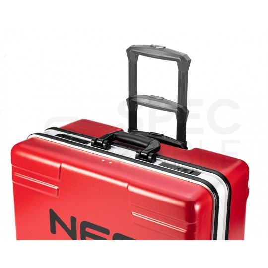 Walizkowy zestaw narzędzi izolowanych dla elektryka 51 elementów: szczypce, wkrętaki, nasadki, klucze, znaki; do serwisowania aut elektrycznych / hybrydowych NEO 01-312