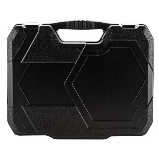 Walizkowy zestaw narzędzi uniwersalnych 143 elementy: wkrętaki, nasadki, chwytak, młotek, klucz nastawny, szczypce + walizka NEO 08-945