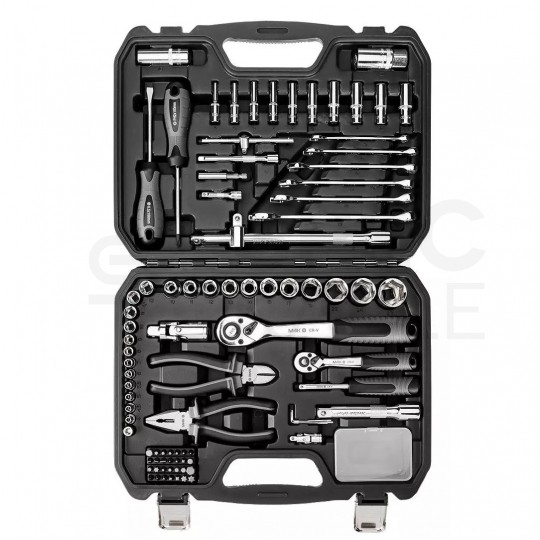 Walizkowy zestaw narzędzi warsztatowych 90 elementów: klucze, szczypce, wkrętaki, bity M4K GARAGE NEO 10-100