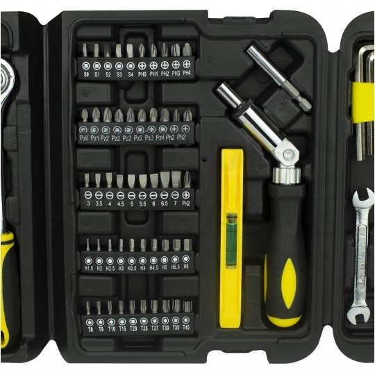 Walizkowy zestaw narzędziowy 117 elementów Kraft&Dele