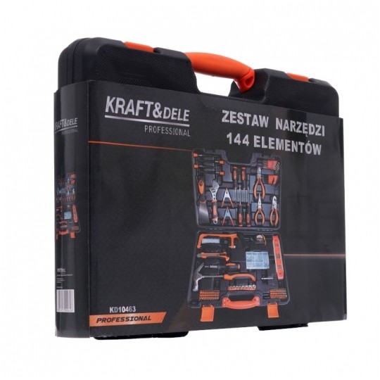 Walizkowy zestaw narzędziowy 144 elementy Kraft&Dele KD10463
