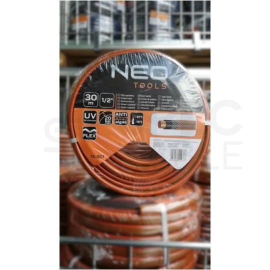 Wąż ogrodowy 1/2" pomarańczowy 30m 4-warstwowy 20 Bar Economic NEO 15-801