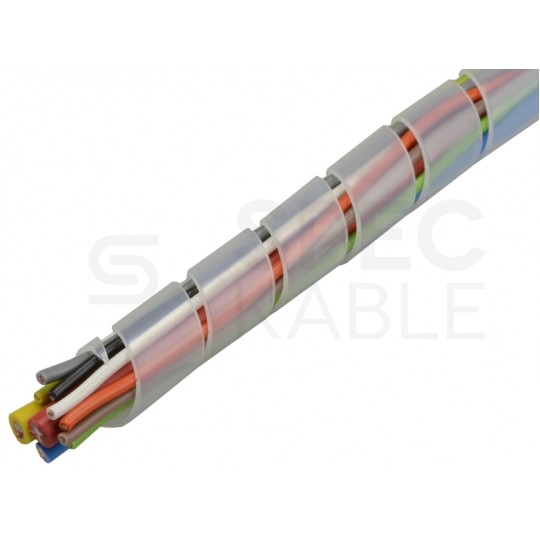 Wąż spiralny GST 15 transparentny Oplot 19mm organizer kablowy 10m