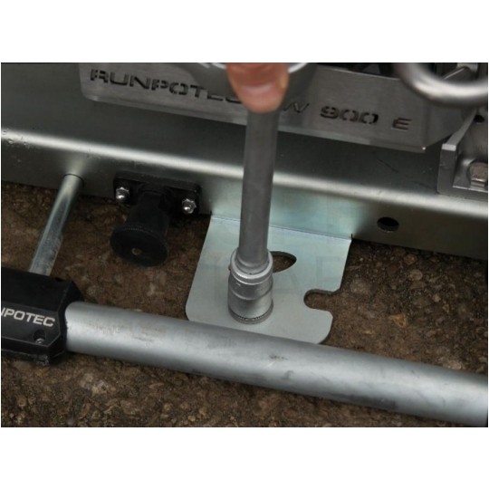 Wciągarka bębnowa elektryczna kabestanowa do przeciągania, wciągania kabli w zestawie z szyną montażową i pasem poliestrowym CW800E RUNPOTEC